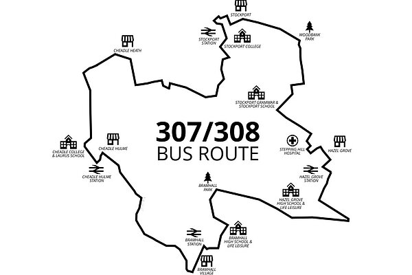 307 & 308 Bus Route