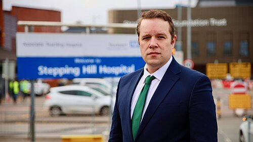 Tom Morrison MP at Stepping Hill Hospital