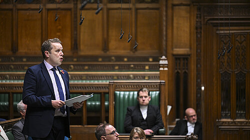 Tom Morrison MP speaking in Parliament