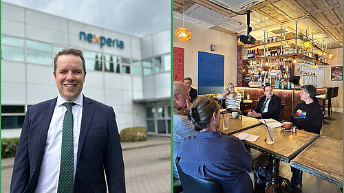 Tom Morrison MP meeting local businesses